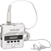 TASCAM DR-10LW портативный рекордер с петличным микрофоном, цвет белый