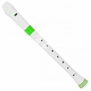 NUVO Recorder White/Green блок-флейта сопрано, строй - С, барочная система, материал - АБС пластик, цвет - белый/зелёный, чехол