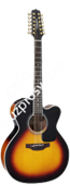 TAKAMINE PRO SERIES 6 P6JC BSB электроакустическая гитара типа JUMBO CUTAWAY с кейсом, цвет санбёрст