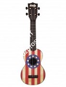 KALA KA-SU-USA Kala Ukadelic USA, Soprano укулеле, форма корпуса - сопрано, цвет черный , рисунок 'USA' на верхней деке