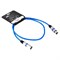 INVOTONE ACM1101/B - микрофонный кабель,  XLR(папа) <-> XLR(мама),  длина 1 м (синий) - фото 113260