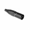 AMPHENOL AC3MMB - разъем XLR кабельный папа , 3 контакта, точеные контакты, цвет - черный - фото 119378
