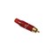 AMPHENOL ACPR-RED - разъем кабельный, RCA, цвет красный, покрытие контактов золото - фото 120324