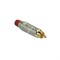 AMPHENOL ACPR-SRD - разъем кабельный, RCA, цвет серый, с красным кольцом, покрытие контактов золото - фото 120326