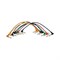 ONSTAGE PC18-17QTR-R - комплект кабелей, 6,3 джек угловой <-> 6,3 джек угловой , 43см ,(8 цветов) - фото 121774