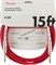 FENDER 15' OR INST CABLE FRD инструментальный кабель, красный, 15' (4,6 м) - фото 161555