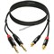 KLOTZ KT-CJ300 компонентный кабель серии MiniLink, позолоченные разъемы 2 mono jack - 2 RCA, 3 метра, цвет черный - фото 162273