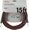 FENDER FENDER 15' INST CABLE RED TWD инструментальный кабель, красный твид, 15' (4,6 м) - фото 162914