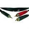 KLOTZ AY7-0200 инсертный кабель с пластиковыми разъёмами 2RCA x stereo mini jack, контакты позолочены, цвет чёрный, 2 м - фото 20254