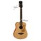 Luna SAF HEN- акустическая гитара 3/4,цвет натур.матовый,чехол в комплекте, рисунок - павлинье перо - фото 21553