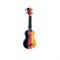 WIKI UK/DE - гитара укулеле сопрано, липа, рисунок "немецкий флаг", чехол в комплекте - фото 22135