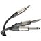 Die HARD DHT545LU3 - проф. аудио кабель, 2х6,3 джек моно <-> 3,5 джек стерео, длина 3м - фото 22652