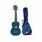 WIKI UK10G/BL - гитара укулеле сопрано, клен, цвет синий глянец, чехол в комплекте - фото 31425