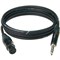KLOTZ M1FS1B0750 готовый микрофонный кабель MY206, длина 7.5м, XLR/F Neutrik, металл черный - стерео Jack Neutrik, металл - фото 43683