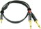 Cordial CFY 0.9 WPP кабель Y-адаптер джек стерео 3.5мм—2 джека моно 6.3мм male, 0.9м, черный - фото 45546