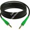 KLOTZ KIKC4.5PP4 готовый инструментальный кабель, чёрн., прямые разъёмы KLOTZ Mono Jack (зелёного цвета), дл. 4,5 м - фото 66975