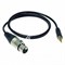 KLOTZ AU-MF0090 инсертный кабель с разъёмами XLR x stereo mini jack, контакты позолочены, цвет чёрный, 90 см - фото 68746