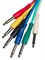 ROCKDALE IC016-15CM комплект из 6 шт патч-кабелей с разъёмами mono jack (TS) male, длина 15 см, 6 цветов - фото 68784