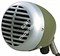 SHURE 520DX динамический микрофон для губной гармошки 'Зеленая пуля' с кабелем и регулятором громкости - фото 77807