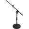 QUIK LOK A495BK низкая микрофонная стойка-журавль на круглом основании, высота 38-58 см., длина журавля 53-91 см., цвет черный - фото 85492