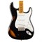 Fender Custom Shop 1955 Stratocaster Heavy Relic, Aged Black over 2-Color Sunburst Электрогитара - фото 89929